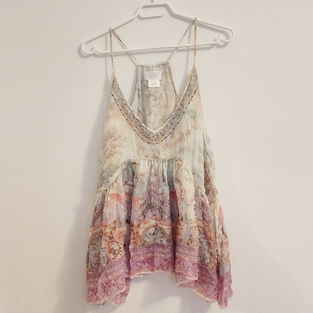 Camilla Electron Libre Back Overlay Top Size Large - Picture 2 of 13